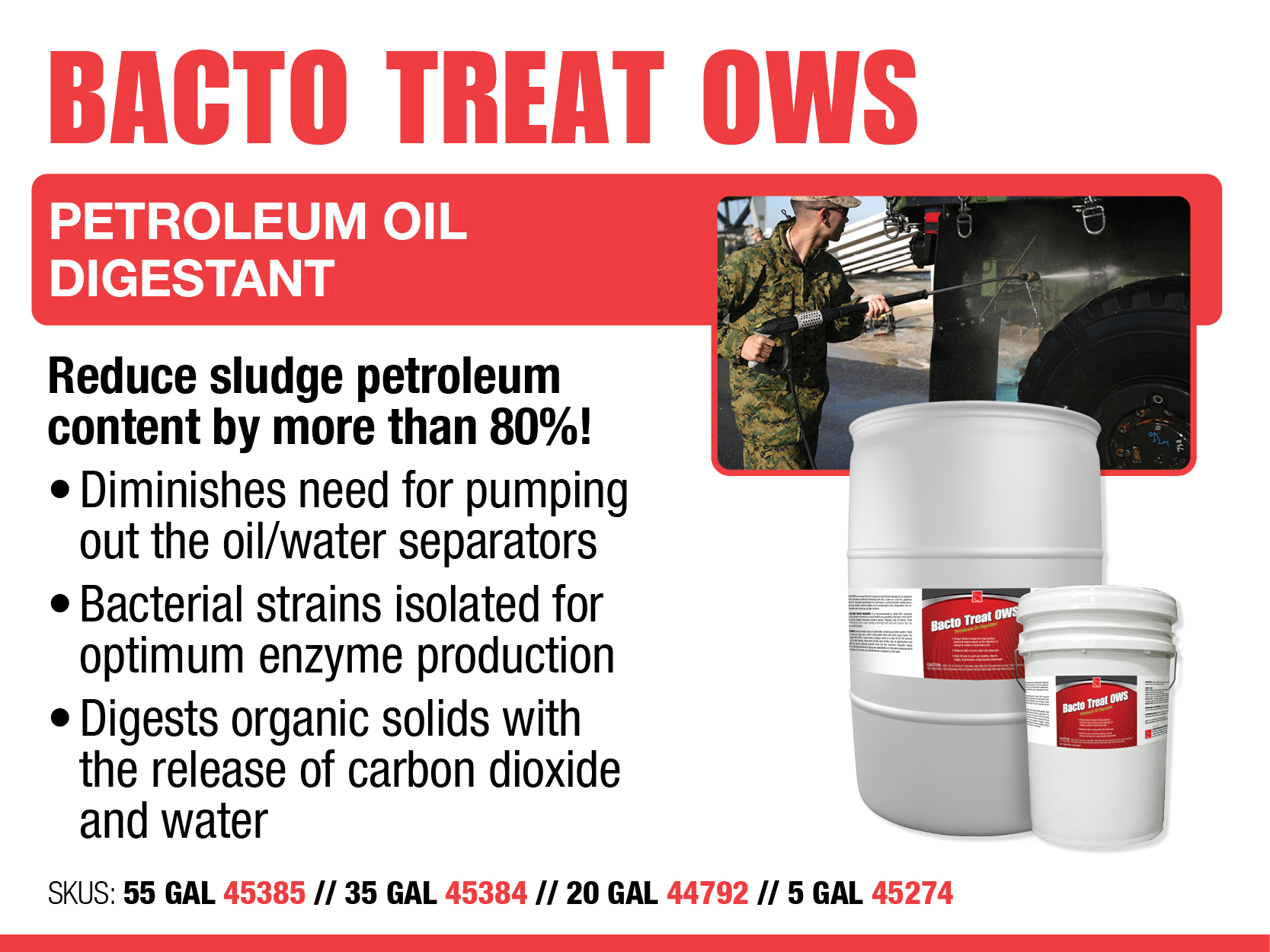 Bacto Treat OWS - Petroleum Oil Digestant - Wastewater Essentials  - Collections, Plants, and Lagoons - Wastewater Treatment